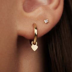 Isabel Bernard Belleville Amore 14 Carat Golden Hoop Earrings IB360155