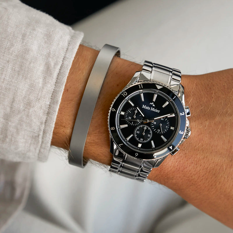 Mats Meier Annecy silberfarbener Stahlarmband MM320013-zoom-