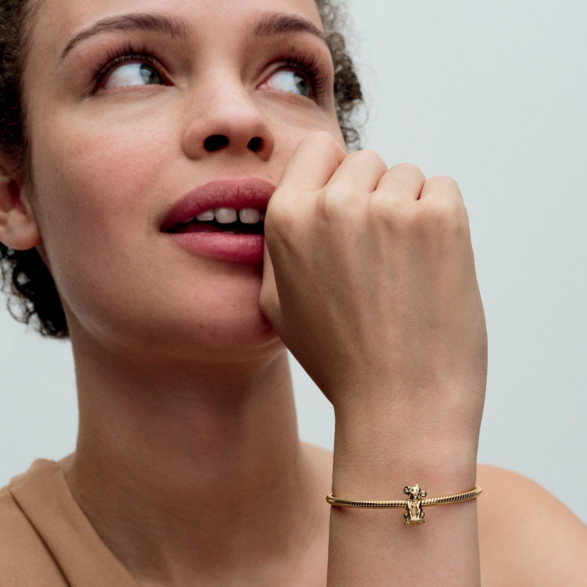 Pandora Disney's Simba 14 Karat Gold Plated Charm 763376C01