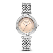 Parte Di Me Orologio Rond DamenUhr Silberfarbene und Taupe PDM09009