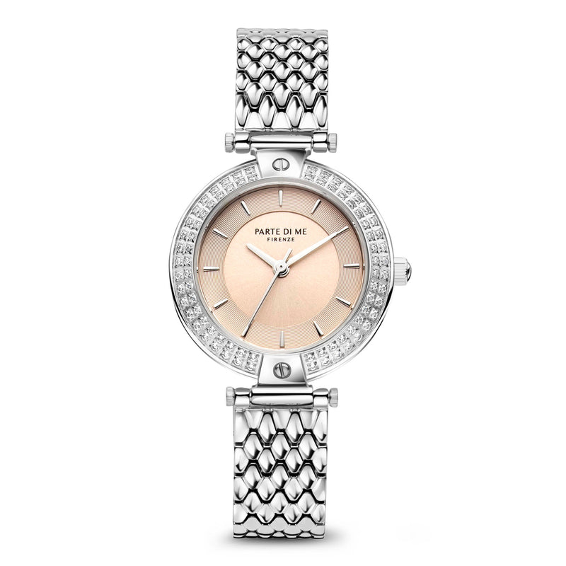 Parte Di Me Orologio Rond DamenUhr Silberfarbene und Taupe PDM09009-zoom-