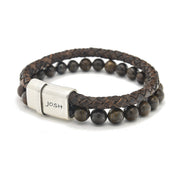 Josh herren Armband Braun 09286-BRA-S/BROWN/L