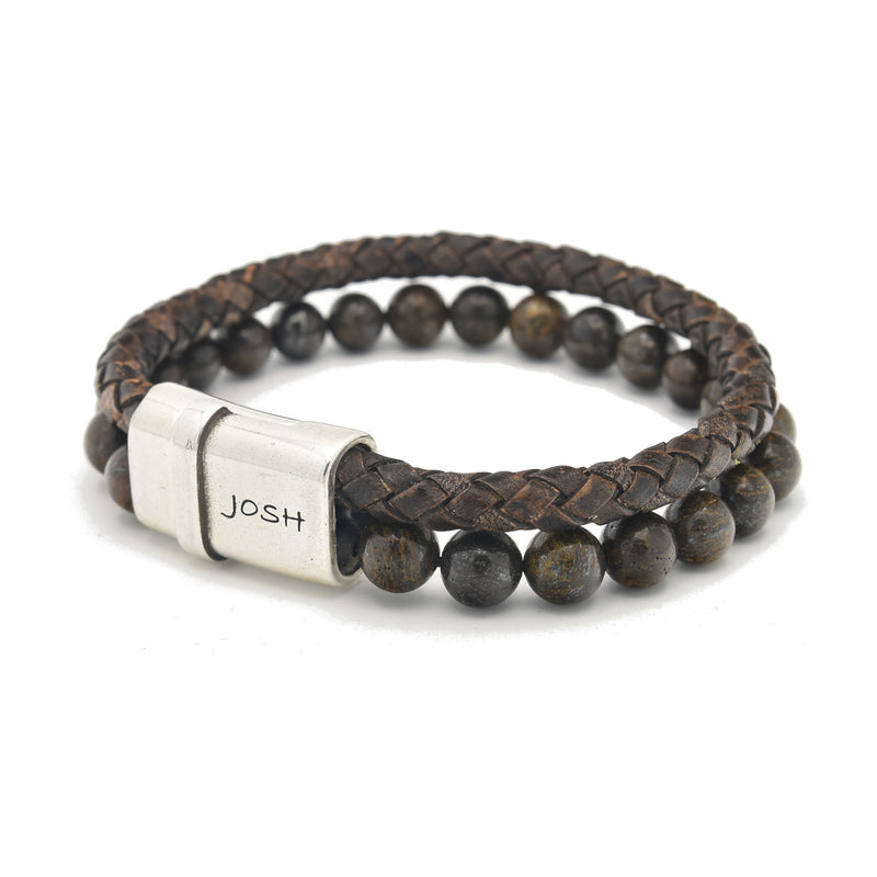 Josh herren Armband Braun 09286-BRA-S/BROWN/L-zoom-