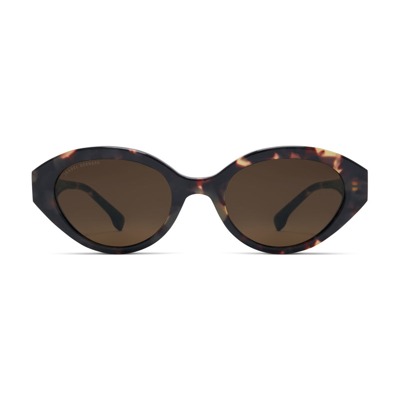 Isabel Bernard La Villette Rosaire Braun Tortoise Oval Sonnenbrille IB400002-04-14-zoom-