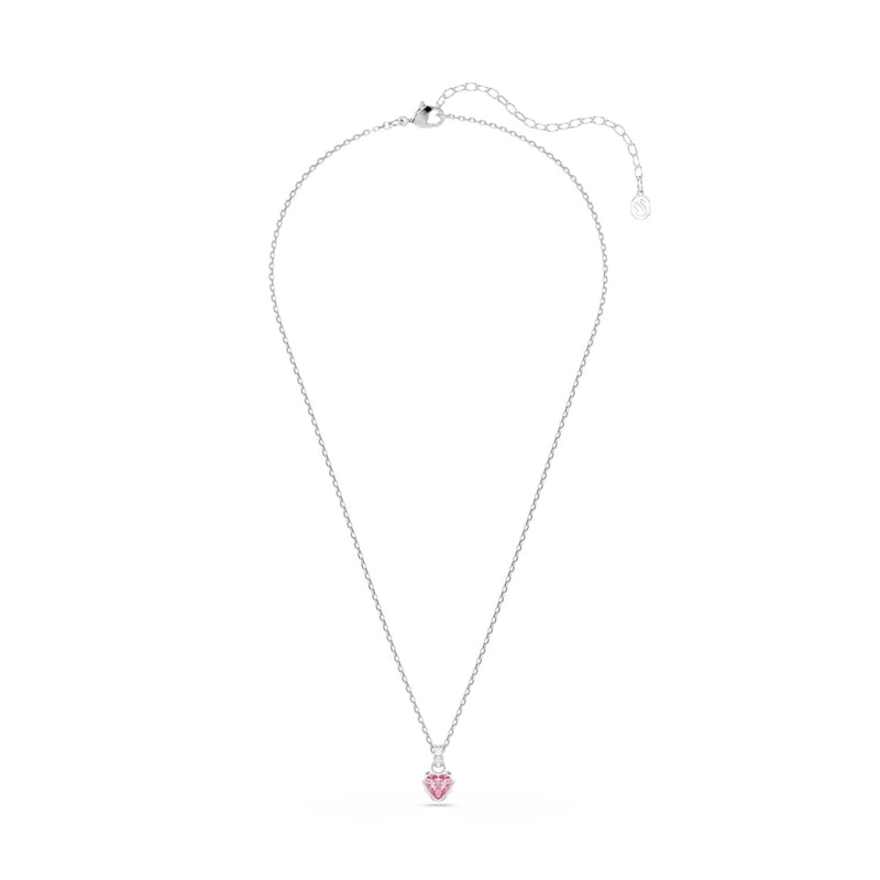 Swarovski Chroma Halskette in Silberoptik mit rosa Akzenten 5757789-zoom-