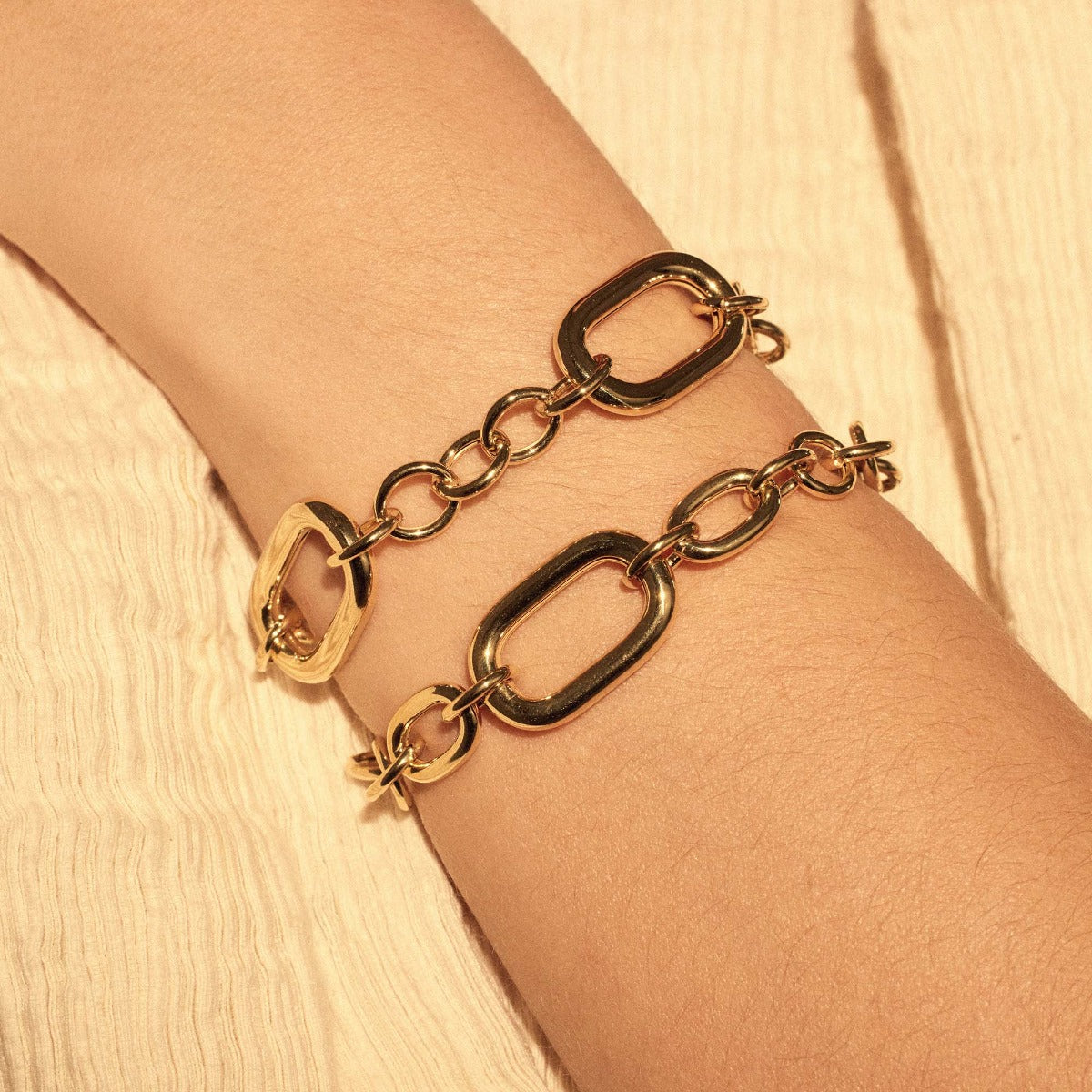 Parte Di Me Bibbiena Poppi Gionna 925 Sterling Silver Gold Plated Link Bracelet PDM32142