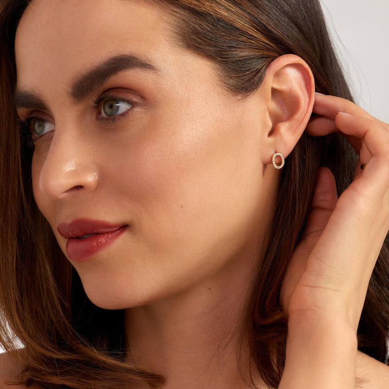 Parte Di Me Bibbiena Poppi Clara 925 Sterling Silber vergoldete Ohrstecker PDM36196-zoom-