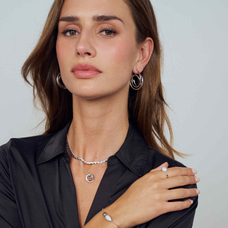 Sif Jakobs 925 Sterling Silver Heartbeat Necklace SJ-N2752-zoom-