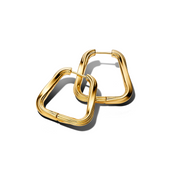 Pandora Essence Gold Plated Twisted Large Triangle Hoops 263876C00