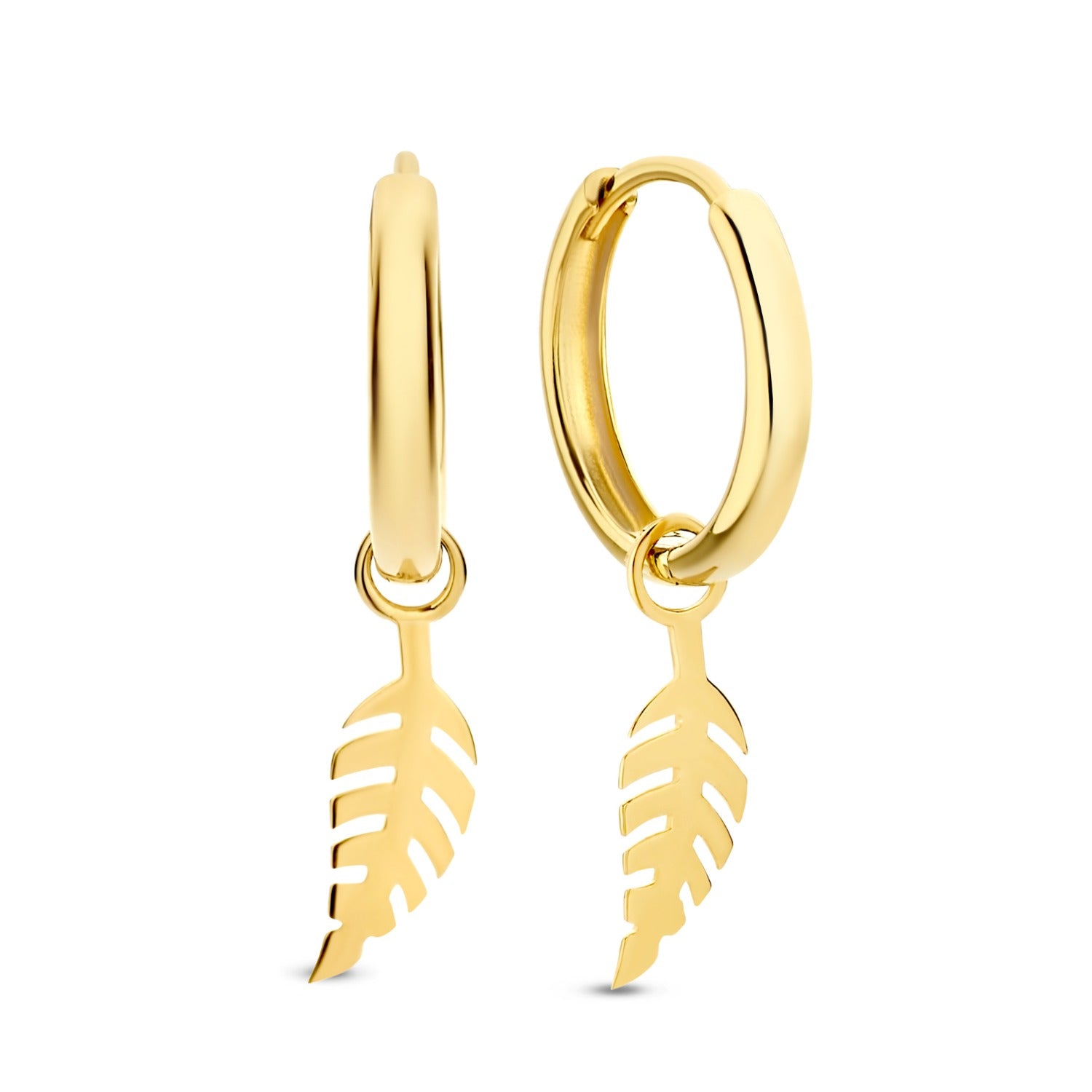 Isabel Bernard Monceau Giselle 14 Carat Golden Hoop Earrings IB360153