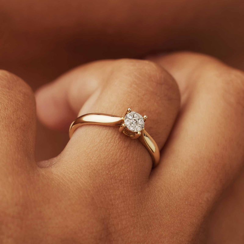 Isabel Bernard De la Paix Hanaé 14 Karat | Gold Ring | Diamant 0.08 Karat | IBD330007-50-zoom-