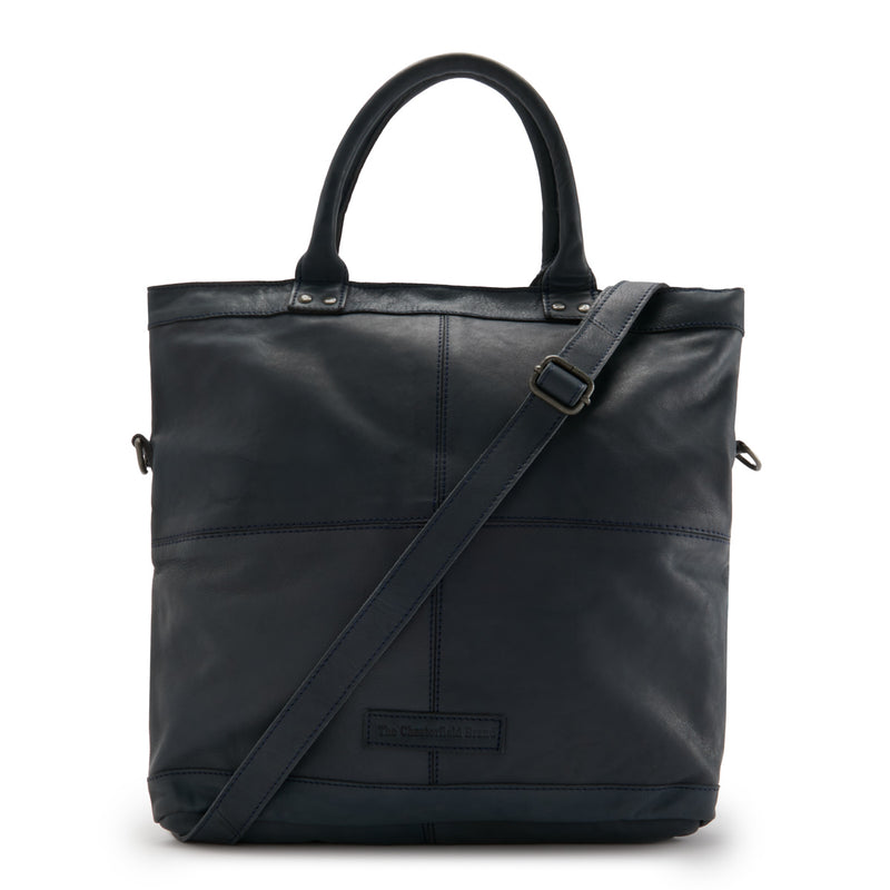 The Chesterfield Brand Ontario Blue Leather Shopper C38.019810-zoom-