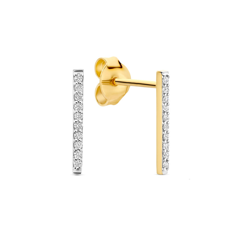 Isabel Bernard De la Paix Flavie 14 Karat gold ear studs with diamond 0.11 carat IBD360039-zoom-