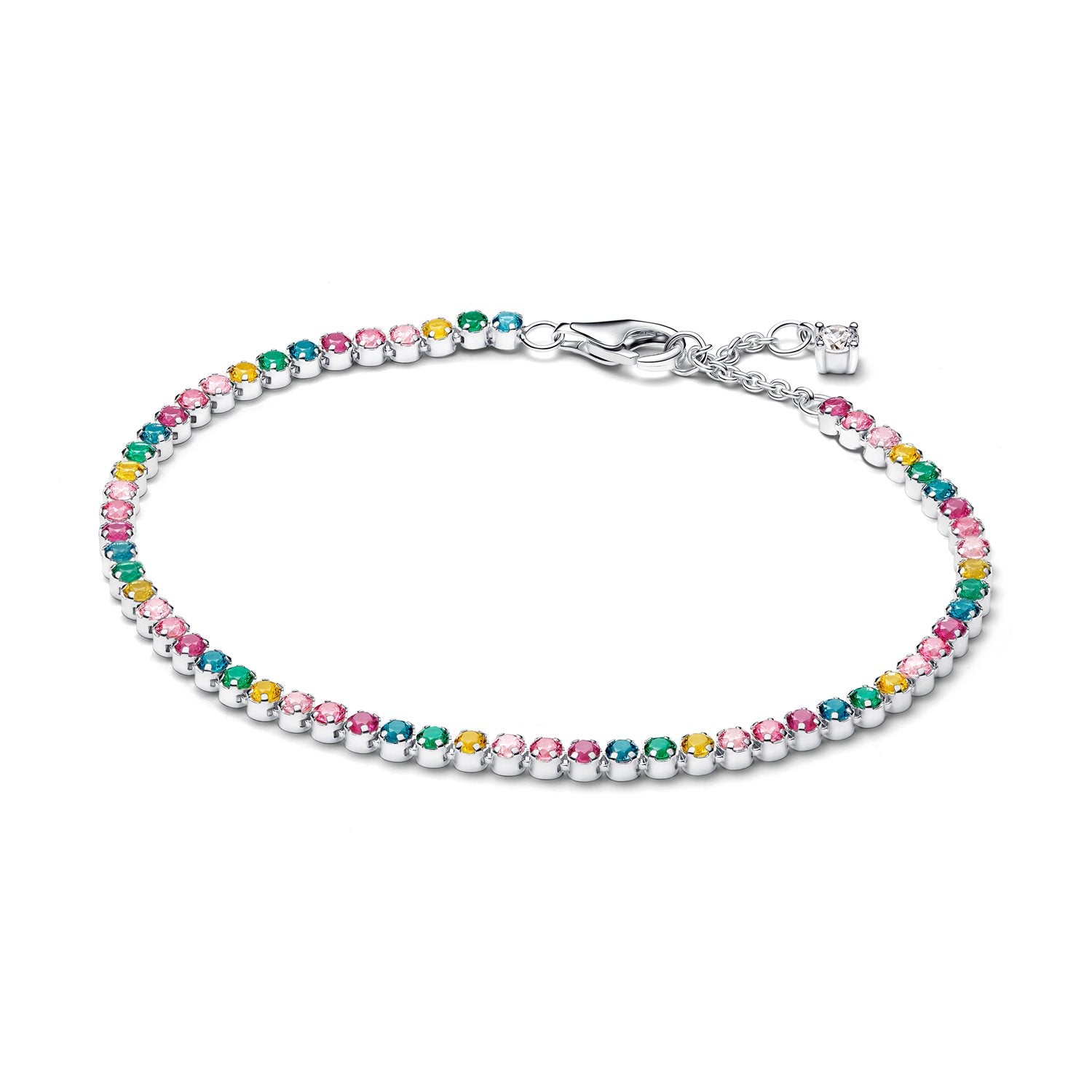 Pandora Timeless 925 Sterling Silver Rainbow Tennis Bracelet 593927C03