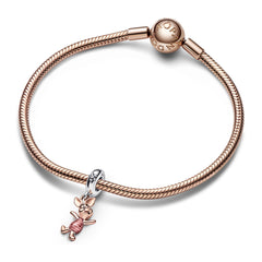 Pandora Disney 925 Sterling Silver Winnie The Pooh Piglet Charm 782208C01with14K RoseGold Plating