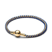 Pandora Moments Vergoldetes Blue Cord Gliederarmband 563816C02