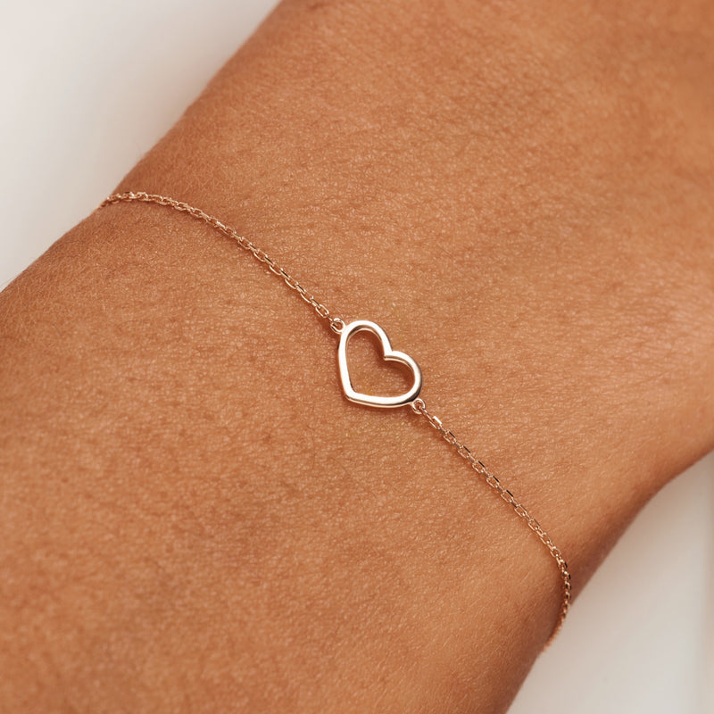 Isabel Bernard La Concorde Amore 14 Karat | Roségold Armband mit Herz IB320043-zoom-