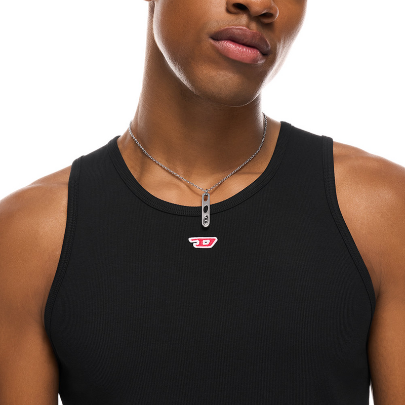 Diesel Oval D Logo Stainless Steel Unisex Necklace DX1662040-zoom-