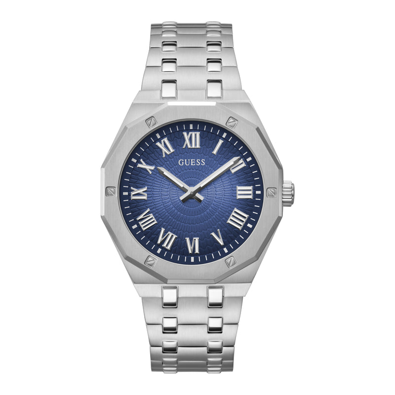 guess handschuhe herren Guess GUESS herren Silber Edelstahl Uhr GW0575G4