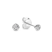 Isabel Bernard De La Paix Inaya 14 Karat | Weißgold Ohrstecker | Diamant 0.02 Karat | IBD360023