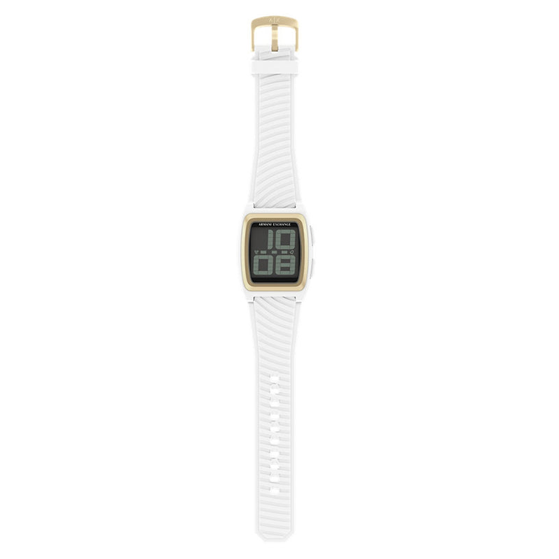 Armani Exchange White Oval Digital Watch AX2968-zoom-