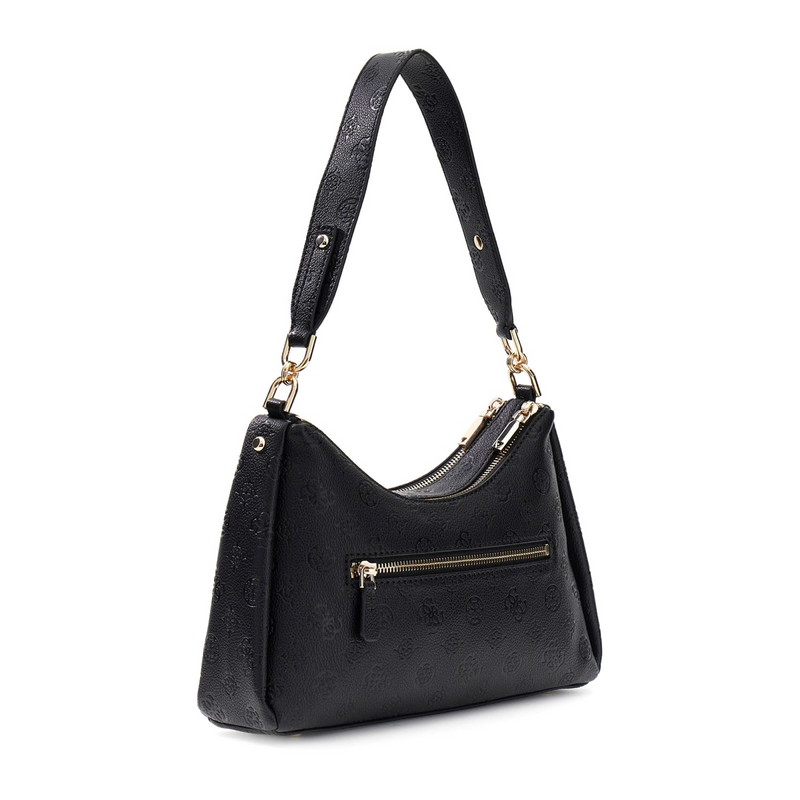 Guess Anise Black Logo Double Zip Shoulder Bag HWPD99-16180-BLO-zoom-