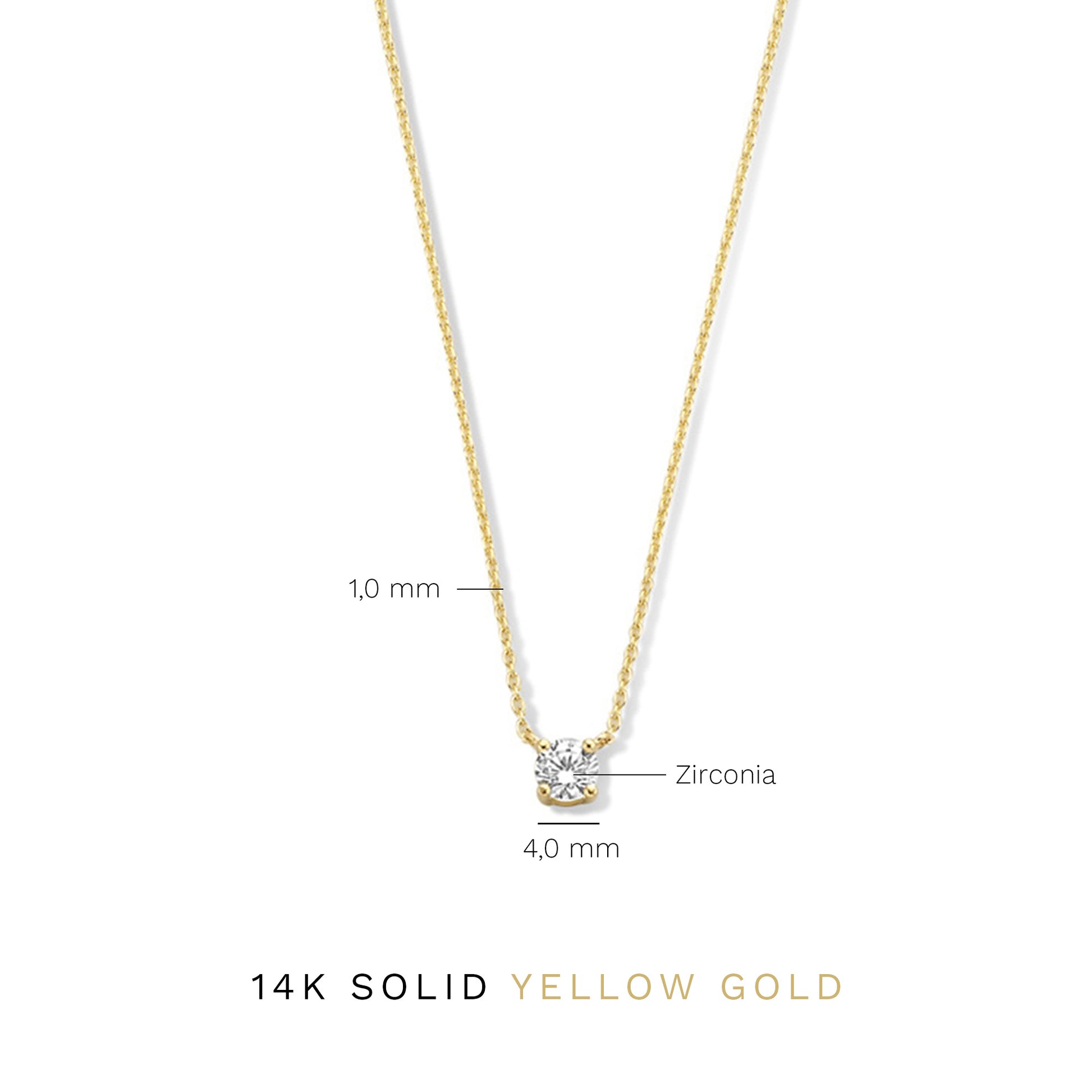 Isabel Bernard Le Marais Garance 14 Carat Golden Necklace IB340136 (Length: 42.00 cm)