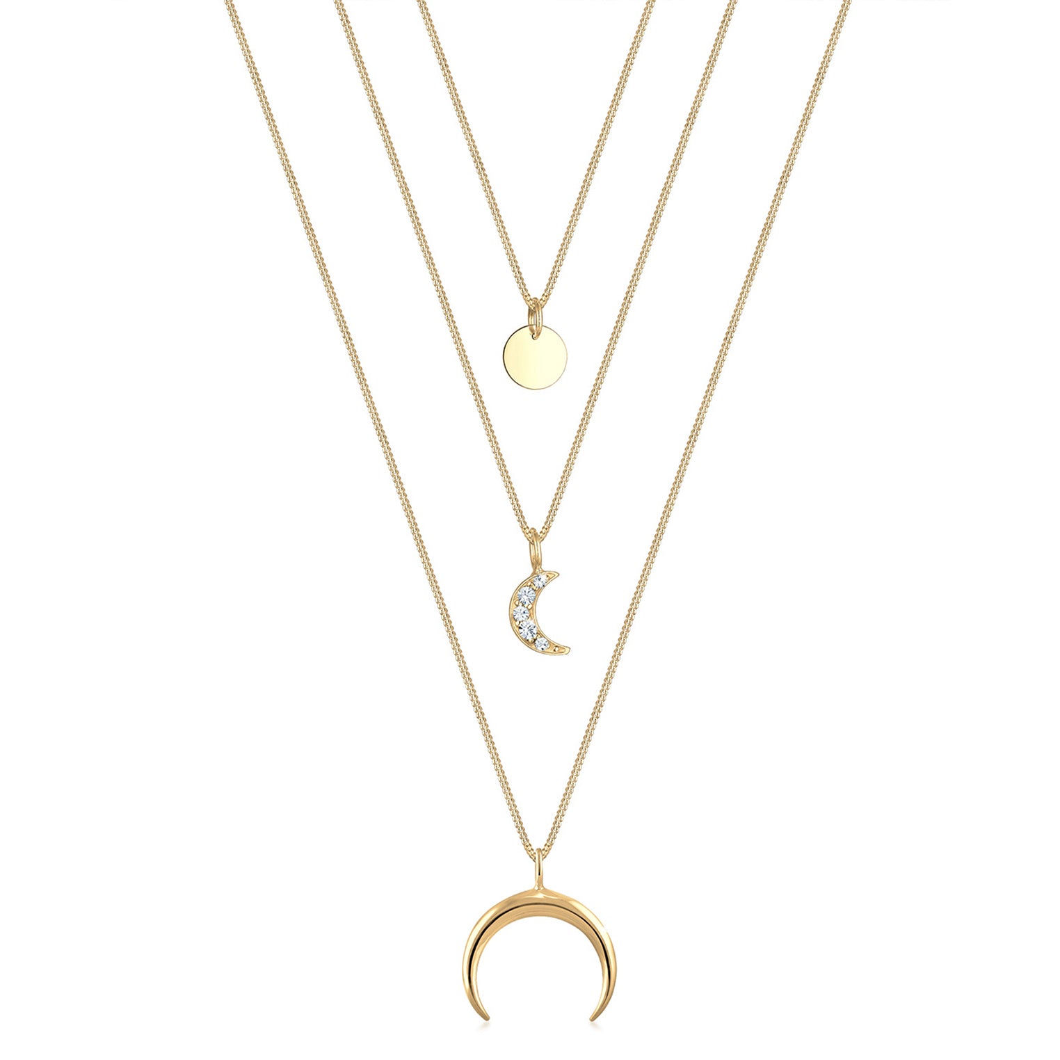 Elli 925 Sterling Silver Layered 2004-BF-0007660-001