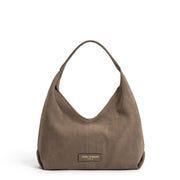 Isabel Bernard Honoré Grace Mini taupefarbene Wildleder-Handtasche IB21132-178