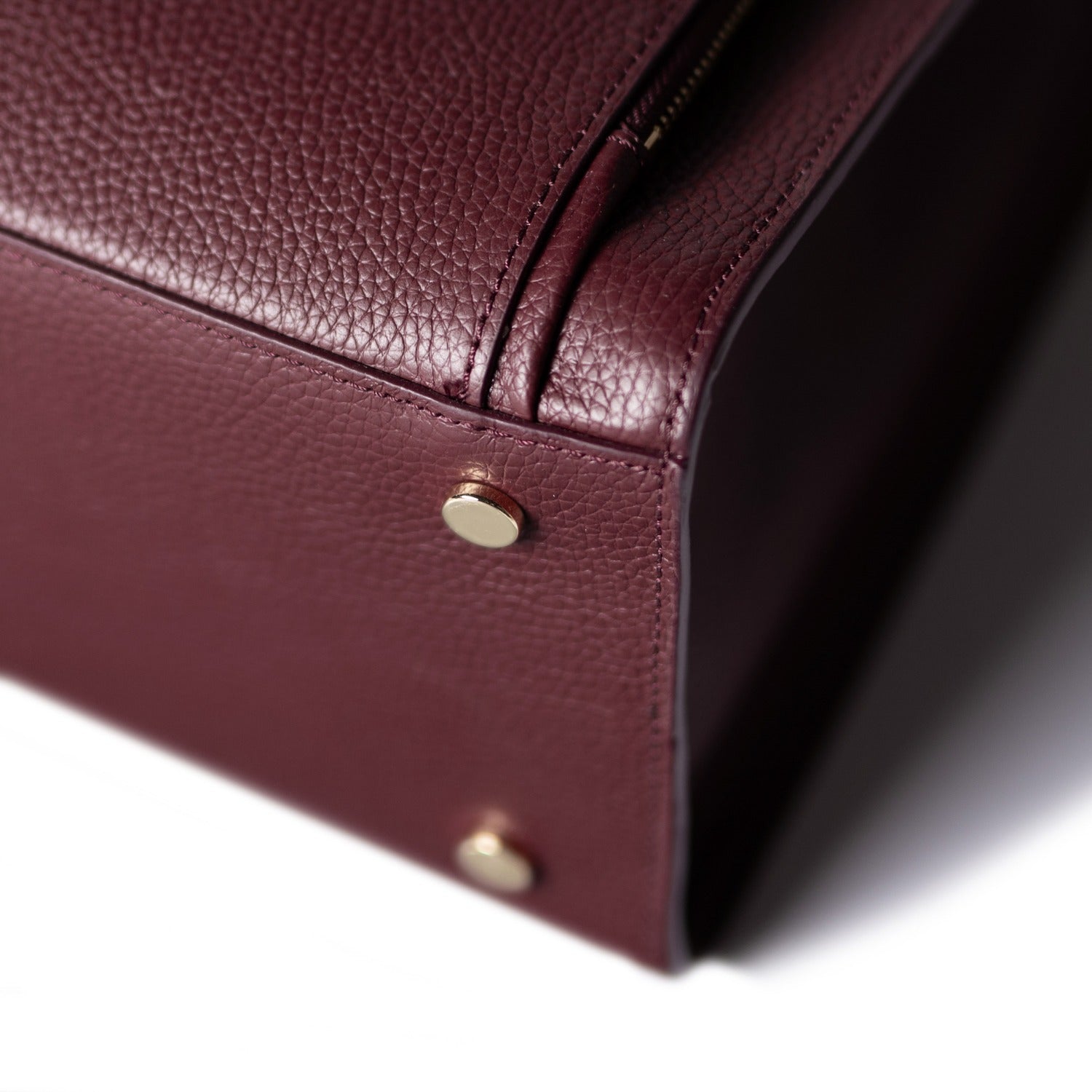 Isabel Bernard Honoré Nadine bordeaux red calfskin leather handbag with 13 inch laptop compartment IB25110-052-13