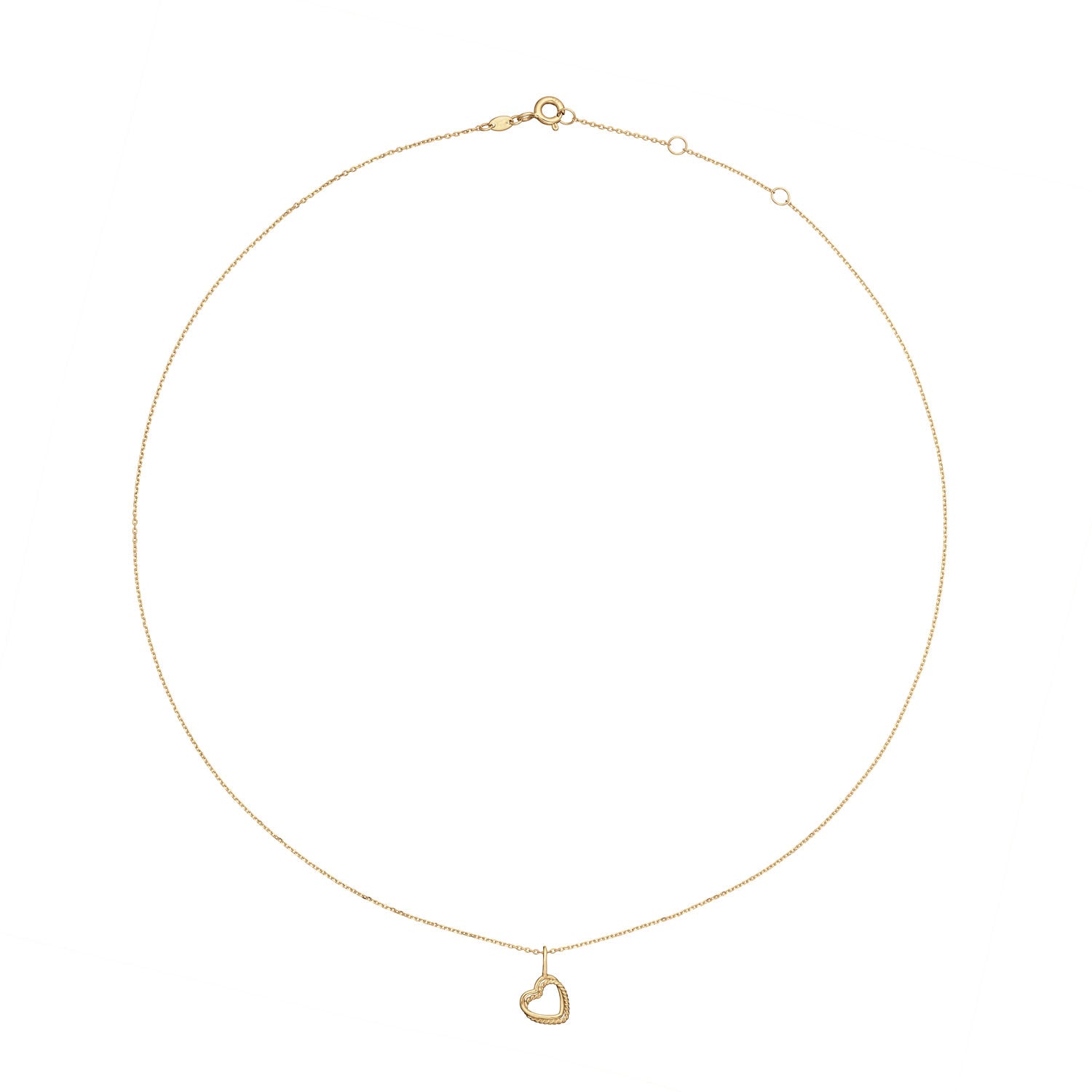 Jackie Gold Twisted Heart 14 Karat Gold Necklace JKN25.442