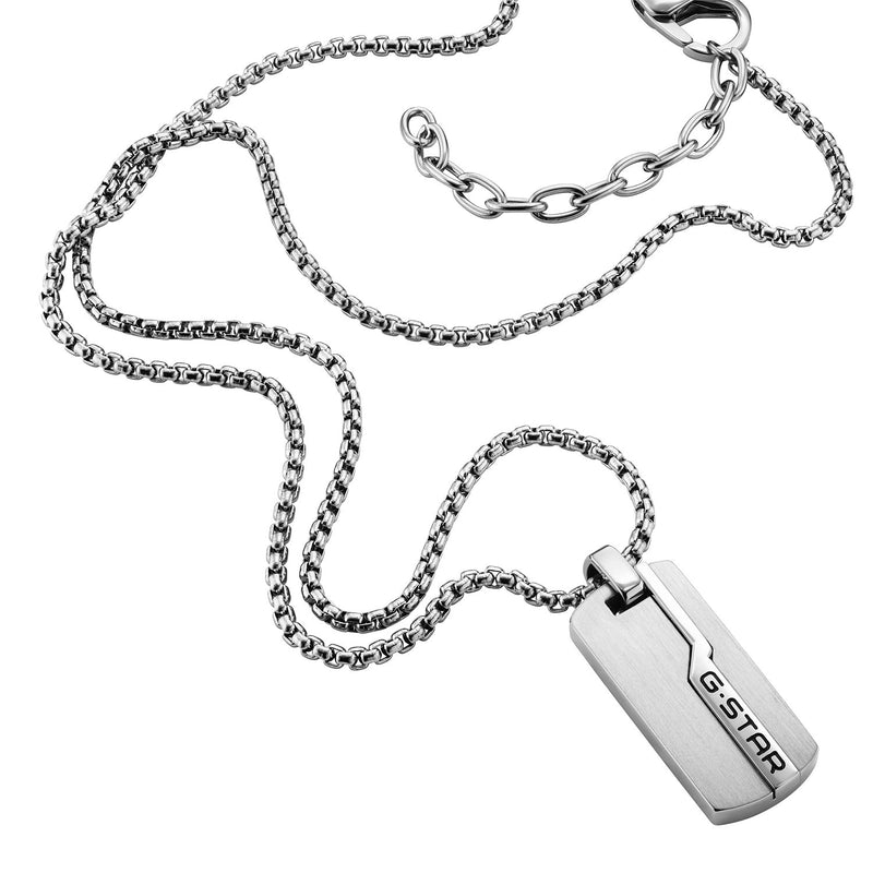 G-STAR Unistrial Silberne Box Chain Halskette GSJ.112.01-zoom-