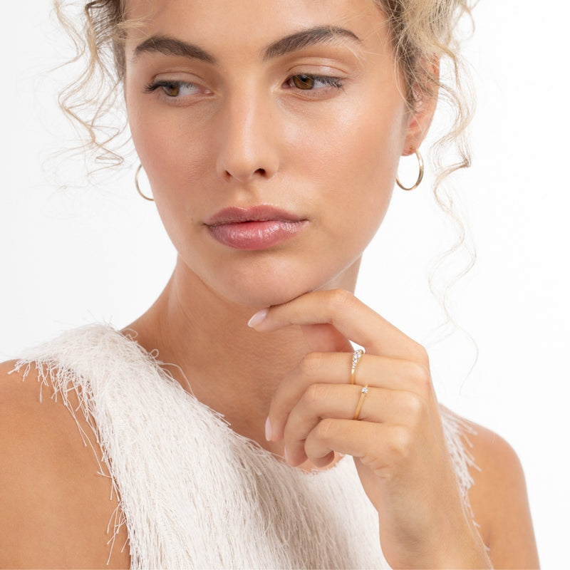 Isabel Bernard Rivoli Jodi 14 Karat Gold Stapelring mit Zirkonia-Stein IB330111-50-zoom-