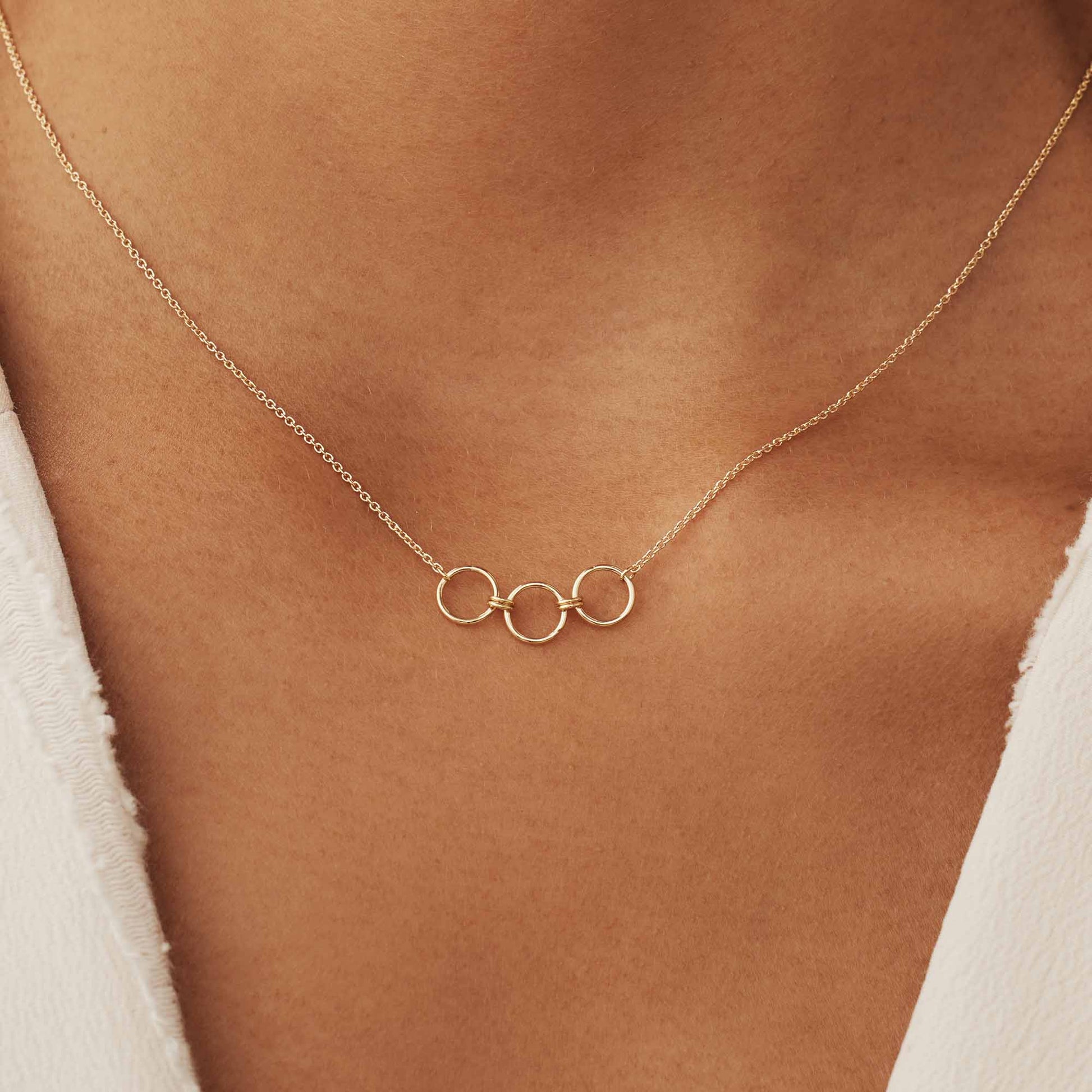 Isabel Bernard 14 Carat Golden Belleville Anna Necklace IB340047 (Length 40.00-45.00 cm)