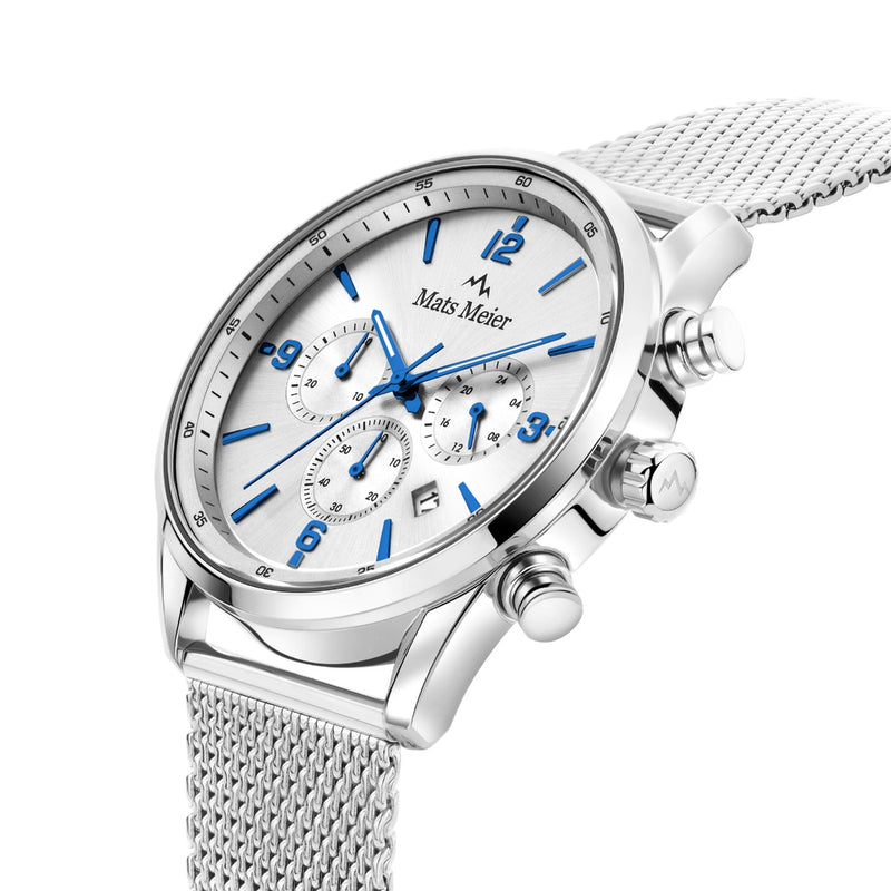 Mats Meier Grand Cornier Chronograph Men's Watch Silver Colored MM00135-zoom-
