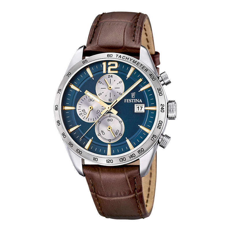 Festina Timeless Chrono herren Uhr Braun F16760/7-zoom-