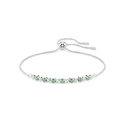Swarovski Matrix Tennisarmband in Silberoptik mit grünen Akzenten 5758987