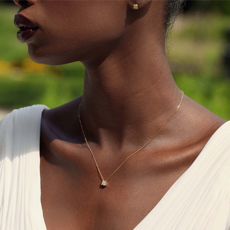 Isabel Bernard De la Paix Hanaé 14 Karat | Gold Halskette | Diamant 0.14 Karat | IBD350008-zoom-
