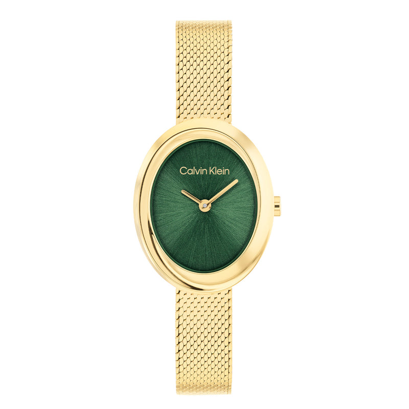 Calvin Klein Twisted Bezel Groen Dames Horloge 2002-CK25100152-zoom-