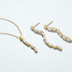 Sif Jakobs Ellera 925 Sterling Silver Necklace with 18 Karat Gold Plating SJ-N2421-CZ-YG