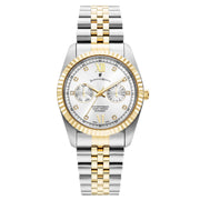Jacques du Manoir Inspiration Multifunction Silber- und Goldfarbene Edelstahl Unisex-Armbanduhr JWN06102