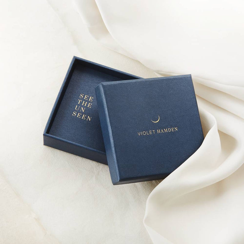 Violet Hamden Venus 925 Sterling Silberne Vergoldete Creolen mit Geburtsstein VH360015-MAR-zoom-