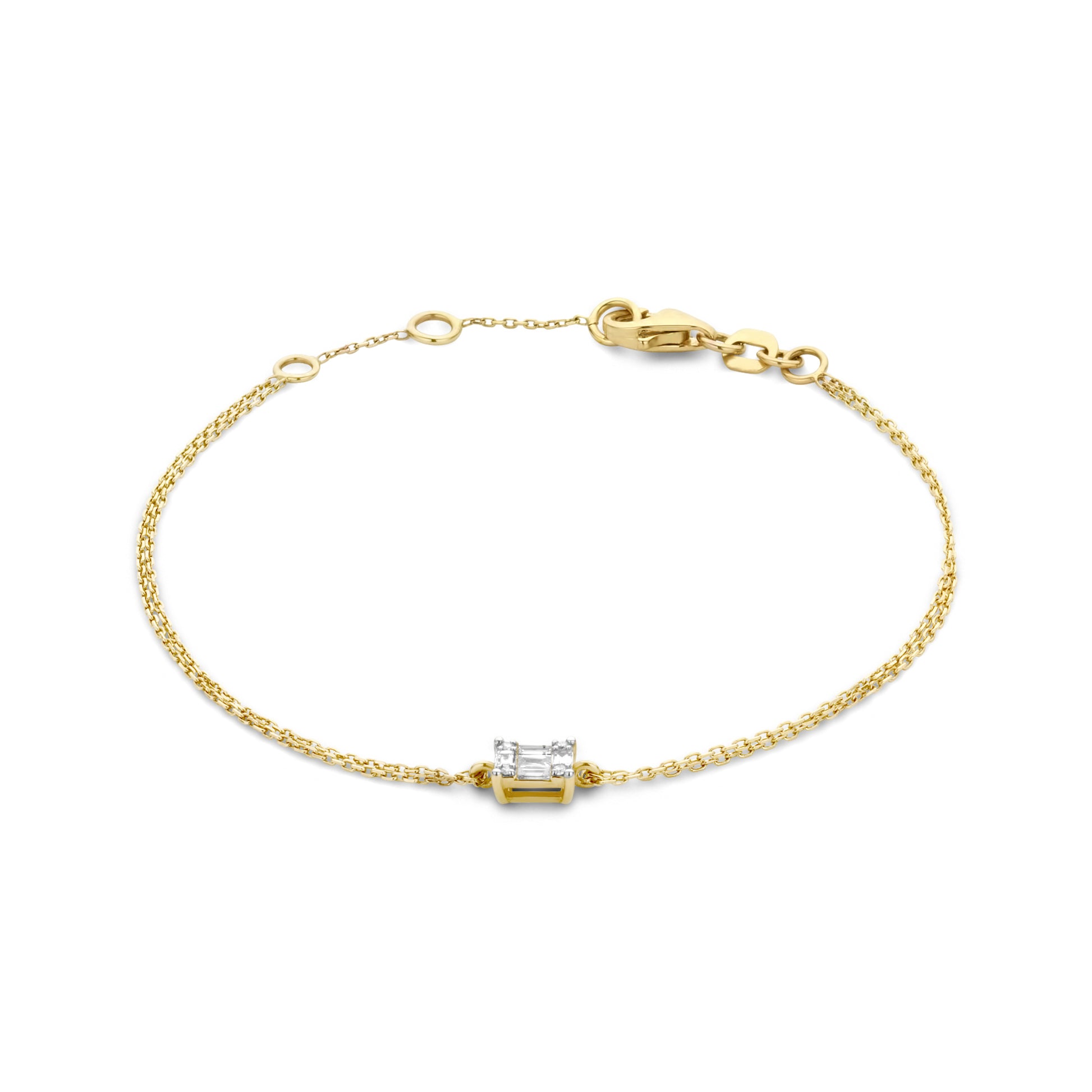 Isabel Bernard De la Paix Maxime 14 Carat Golden Bracelet | diamond 0.10 ct | IBD320009