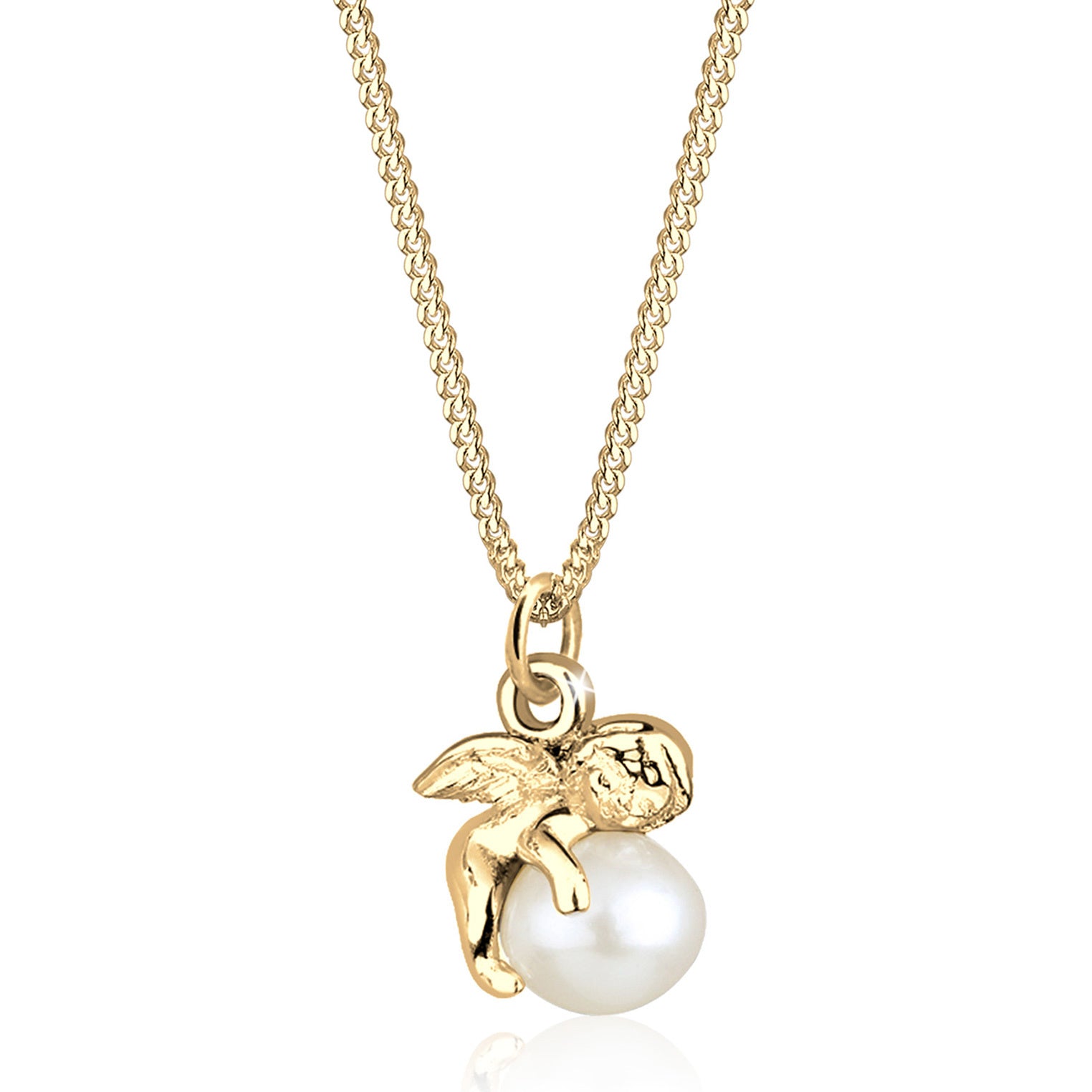 Elli 925 Sterling Silver Pearl Necklace with Pearl 2004-BF-0007825-002