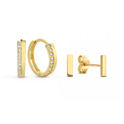 Isabel Bernard Cadeau d'Isabel 14 Karat | Gold Ohrringe Set IB90096