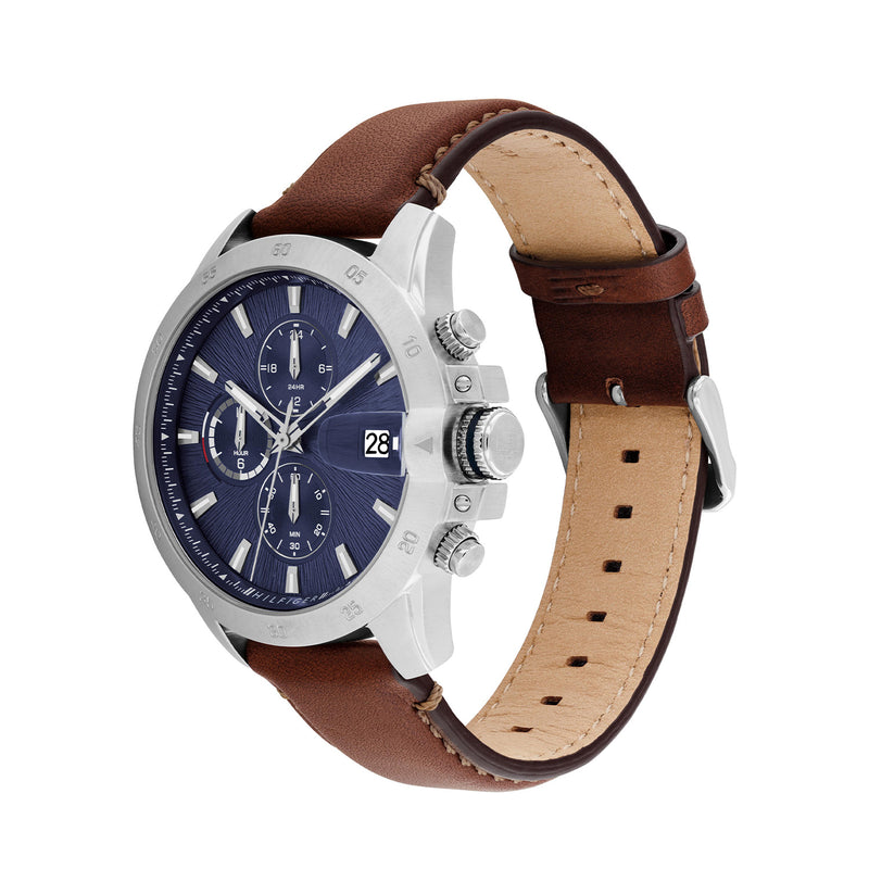 Tommy Hilfiger Jameson Silberne Und Blaue Herrenuhr TH1792195-zoom-