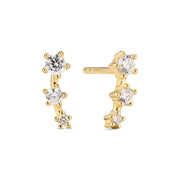 Sif Jakobs Gold Plated Lucente Tre Earrings SJ-E2703-CZ-YG