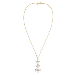 Elli 925 Sterling Silver Pearl Necklace Gold plated with Zirconia 2004-BF-0007961-001