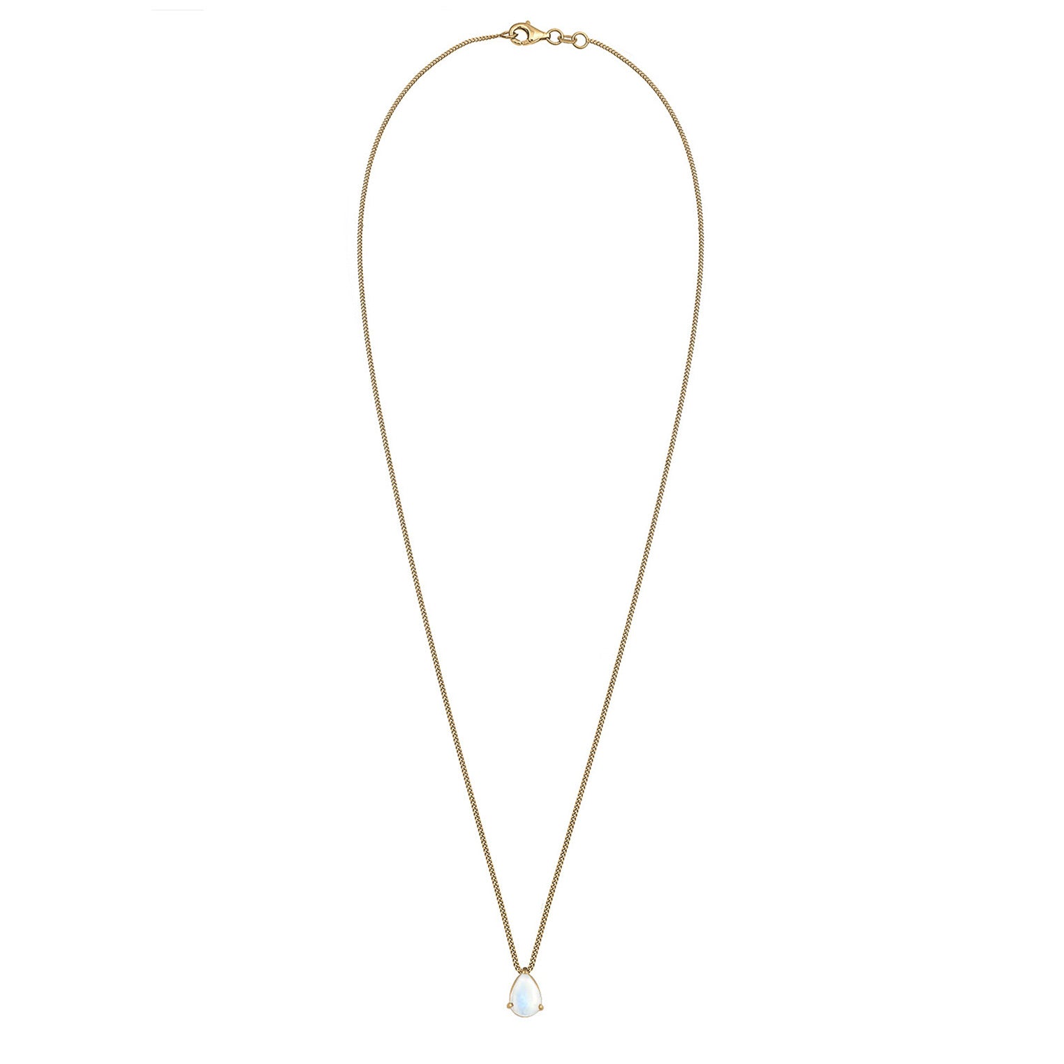 Elli 925 Sterling Silver Necklace with Moonstone 2004-BF-0007694-002