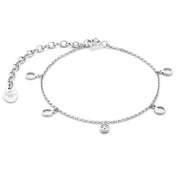 Violet Hamden Luna 925 Sterling Silbernes Armband mit Monden und Weißem Zirkonia-Stein VH320032